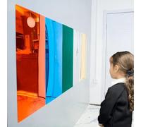 Playlearn Lot de 5 miroirs sensoriels extra larges en acrylique auto-adhésifs pour enfants autistes et besoins spéciaux - Miroir en plastique pour enfants - Stimule l'apprentissage émotionnel - Miroir