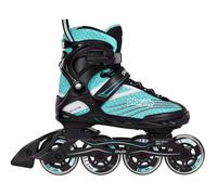 Playlife Inline Skates Flyte Teal 84, noir/vert, pour femmes, roues 84mm/82A, roulement à billes ABEC 7, art. no. : 880268