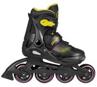 Playlife Inline Skates Joker Yellow Glow, taille réglable, noir/jaune, pour enfants, roulement à billes ABEC 5, art. n° : 880263