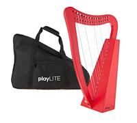 PlayLite Harpe à 15 cordes par Gear4music, rouge