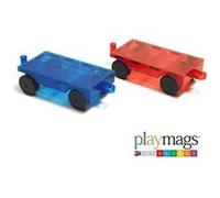 Playmags - Ensemble 2 voitures magnétiques - Aimants puissants, compatibles avec toutes les tuiles