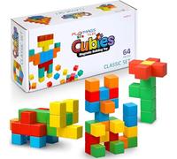 Playmags Blocs Magnétiques De Construction, 64 Cubes Magnétiques, Jouets STEM pour Tout-Petits Et Enfants, Préscolaire, Jouet Éducatif Sensoriel pour Garçons Et Filles