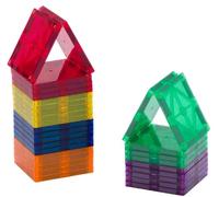 Playmags Jeu De 30 Tuiles Magnétiques pour Enfants - Blocs De Construction Magnétiques - Aimants Puissants Et Conception Robuste - Jouets De Construction STEM 3D pour Enfants
