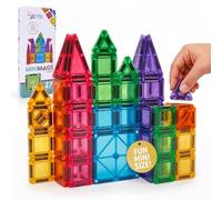 Playmags Mini Tuiles Magnétiques pour Enfants (27 Pièces) | Blocs de Construction de Voyage Portables | Jouet Éducatif et Sensoriel STEM | Cadeau Fille et Garçon dès 3 Ans