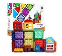 Playmags Tuiles magnétiques, Briques de Construction magnétiques, Blocs magnétiques exclusifs, développement des compétences, 3 Ans et Plus (Grandes tuiles de Briques)