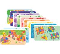 PlayMais 160086 FUN TO LEARN Set supplémentaire Colors & Forms, modèles en carton, multicolore, 14 pièces (1 set)