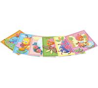 PlayMais 160516 'MOSAIC' Card Set LITTLE BUG, cartes à coller, multicolores, 6 pièces (1 set)