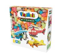 Playmaïs - Basic My 1st Flight - Kit de bricolage pour enfants à partir de 3 ans - Jouet de motricité avec 650 pièces, accessoires et instructions - Jouet naturel pour créativité et motricité fine