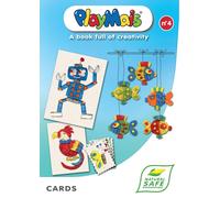 Kit créatif PLAYMAIS - Book card n°4 - 24 pages d'activités - 100% biodégradable - À partir de 3 ans