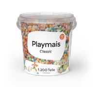 Playmais - Classic 1200 pièces - Kit de bricolage - Jouet en semoule de | Avec éponges, couteau de bricolage, végétalien, sans danger pour les enfants et l'environnement, à partir de 3 ans