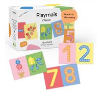 Playmais Classic Numbers | 800 Playmais Teile | Bastelset | natürliches Spielzeug | Schwämmchen, Bastelmesser, 13 Motiv-Vorlagen