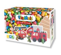 PlayMais – Kit créatif Camion de pompiers Fun to Play – Éducatif, Plus de 500 pièces, 4 modèles – Dès 3 ans