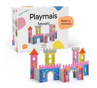 Playmais Mosaic Castle | 8000 pièces | Kit de bricolage | Jouet naturel | avec éponge, 14 cartons prédécoupés | Végétalien, responsable et sûr | À partir de 5 ans