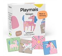 Playmais - Mosaic Unicorn | 2300 pièces | Kit de bricolage | Jouet naturel | Avec éponges, 6 modèles de motifs, végétalien, responsable et sans danger pour les enfants et l'environnement