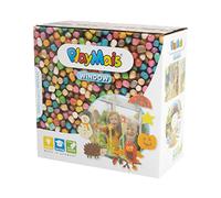 PlayMais WINDOW Lot de loisirs créatifs automne/hiver pour les enfants à partir de 3 ans I 2300 pièces colorées format de la mosaïque I Stimule la motricité I Cadeau pour les filles et les garçons