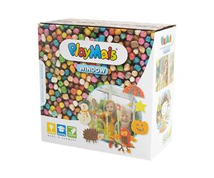 PlayMais WINDOW Lot de loisirs créatifs automne/hiver pour les enfants à partir de 3 ans I 2300 pièces colorées format de la mosaïque I Stimule la motricité I Cadeau pour les filles et les garçons