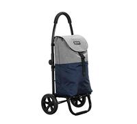 Playmarket Go Two Compact Chariot de Courses Pliable, Deux Roues Bleu/Textured