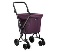 Playmarket We Go Premium Chariot de Courses léger et Pliable en Textile imperméable Durable Guidon réglable et Roues arrière pivotantes Capacité 55 l