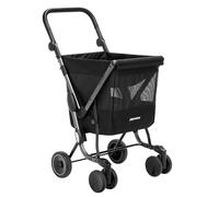 Playmarket We Go Premium Chariot de Courses léger et Pliable en Textile imperméable Durable Guidon réglable et Roues arrière pivotantes Capacité 55 l