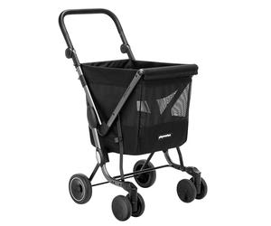Playmarket We Go Premium Chariot de Courses léger et Pliable en Textile imperméable Durable Guidon réglable et Roues arrière pivotantes Capacité 55 l