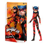 Playmates Toys Poupée Miraculous Ladybug Dragonbug avec Bandeau Lonng Kwami et Dragon 26,7 cm