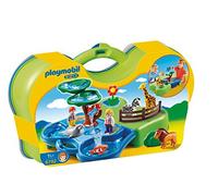 Playmobil 1.2.3-6792 - Figurine - Zoo Transportable avec Bassins Aquatiques