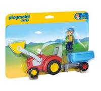 Playmobil 1.2.3 Fermier avec tracteur et remorque
