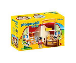 Playmobil 1.2.3 70180 Centre équestre transportable 1.2.3 1.2.3-18-36 Mois Ses Premiers