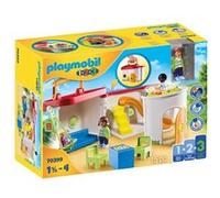 Playmobil 1.2.3 70399 Garderie transportable - avec Trois Personnages, Une balançoire, Un Toboggan et Plus Encore - Mes Premiers Apprendre en s'amusant - pour Les Tout-Petits 18-36 Mois