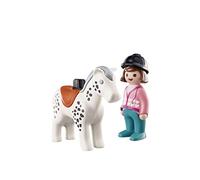 Playmobil 1.2.3 70404 Cavalière avec Cheval 1.2.3 1.2.3-18-36 Mois Ses Premiers