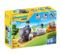 Playmobil 1.2.3 70405 Train des Animaux - avec Trois Personnages, des Animaux et des Accessoires - Mes Premiers Apprendre en s'amusant - pour Les Tout-Petits 18-36 Mois