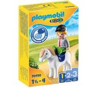 Playmobil 1.2.3 70410 Garçon avec poney Bleu G