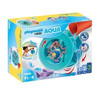 Playmobil 1.2.3 70636 Roue Aquatique avec bébé Requin - avec Un Personnage, Un bébé Requin et Une Roue Aquatique - Mes Premiers Apprendre en s'amusant - pour Les Tout-Petits 18-36 Mois