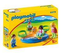 Playmobil 1 2 3-9379 – Enfants et manège coloré