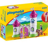 Playmobil 1 2 3-9389 - Château de Princesse avec Tours empilables Coloré