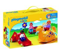 PLAYMOBIL 1.2.3. - Aire de jeux pour enfants avec 3 personnages et accessoires