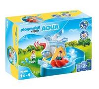 Playmobil 1.2.3 70268 Carrousel Aquatique - avec Deux Personnages et Un carroussel d'eau - Mes Premiers Apprendre en s'amusant - pour Les Tout-Petits 18-36 Mois
