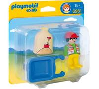 PLAYMOBIL 1.2.3. - Ouvrier avec brouette - Livré monté - A partir de 18 mois - Mixte
