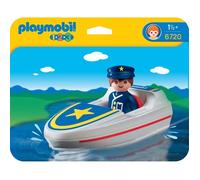 PLAYMOBIL 1.2.3. Policier Bâteau