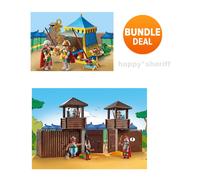 Playmobil 2 ensembles Astérix 71015 tente romaine et 71542 camp romain neuf Ν...