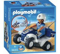 PLAYMOBIL 3655 City Action Policier / Quad moteur rétro friction - NEUF