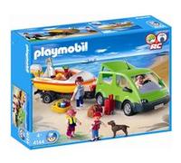 Playmobil 4144 Voiture familiale avec remorque portebateaux Multicolore G