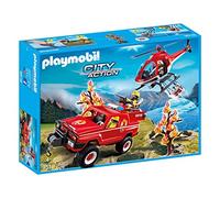 PLAYMOBIL Hélicoptère et 4x4 Pompier 9518 / Enfant Garçon Fille jeu jouet NEUF
