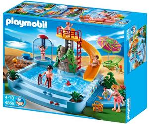 Playmobil - 4858 - Jeu de Construction - Piscine avec Toboggan