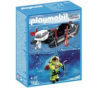 Playmobil Jeu de construction 4910 – Bateau pneumatique avec scaphandrier