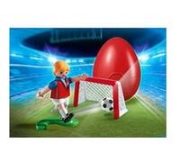 Playmobil 4947 - oeuf de pâques - joueur de football avec cage au but multicolore G