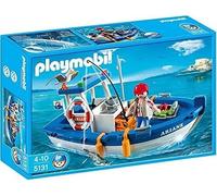 Playmobil 5131 Bateau de pêche City Action + figurine accessoires