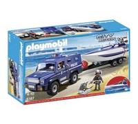 Playmobil - Fourgon et Vedette de Police - 5187 - Avec 2 policiers et accessoires