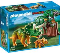 Playmobil - 5234 - Jeu de Construction - Tricératops et Son Petit avec Arbre