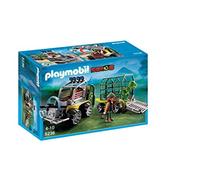 Playmobil - 5236 - Jeu de Construction - Véhicule avec Cage et Bébé T-Rex